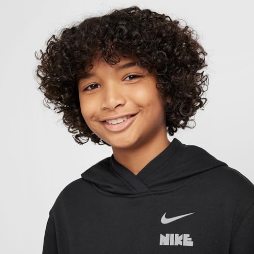 Nike NSW Stacked Logo Pullover Mens Hoodie (HQ0970-010, Black/Red)4