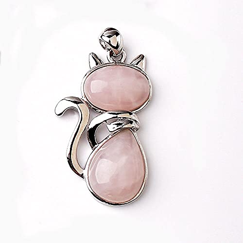 1PC Reiki Pietra Naturale Collane di Cristallo di Quarzo Rosa Pendenti Con Gemme E Perle per le Donne Della Ragazza Gli Amanti d