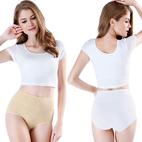 wirarpa Women's Underwear High Waisted Ladies Cotton Panties Soft Full Coverage Briefs 5 Pack Assorted X-Small — view 2