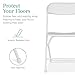 Best Choice Products Set of 10 Plastic Folding Chairs, Portable Stacking Indoor Outdoor Seating for Home, Yard, Garden, Parties, Events w/Non-Slip Feet, 350lb Weight Capacity - White