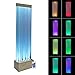 Alpine Corporation MLT134SL Indoor Floor Bubble Wall Water Fountain with Color-Changing LED Lights and Remote, 72