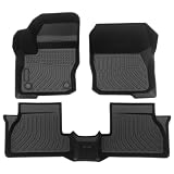 Car Floor Mats for 2012-2018 Ford Focus, All Weather TPE Rubber Custom Fit Car Mats Front & Rear 2 Row Mats, Black(2012-2018 Focus)