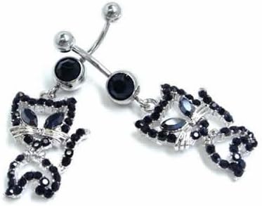 [グリーンピアッシング] ジュエルキャットチャームバナナバーベル