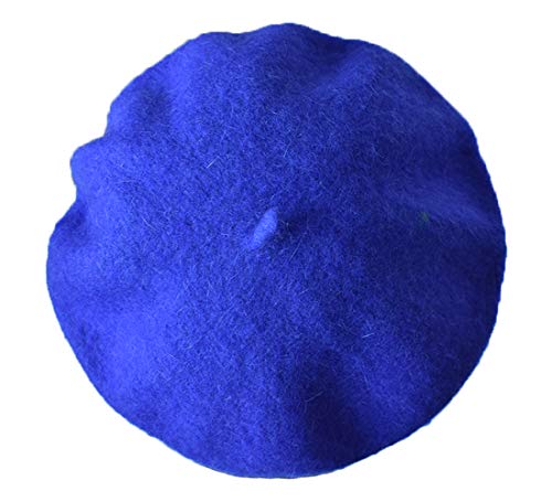 Joyhy Kids Girls Boys Solid Color Classic French Style Beret Beanie Hat Royal Blue #TOP2