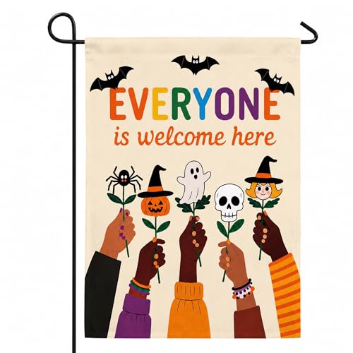 Halloween Decorations - Halloween Welcome Garden Flag | Double Sided Halloween Accessories Backdrop Banner - Halloween Party Favors Supplies for Garden Yard Porch Patio Lawn Outdoor Outside Decor - image 1