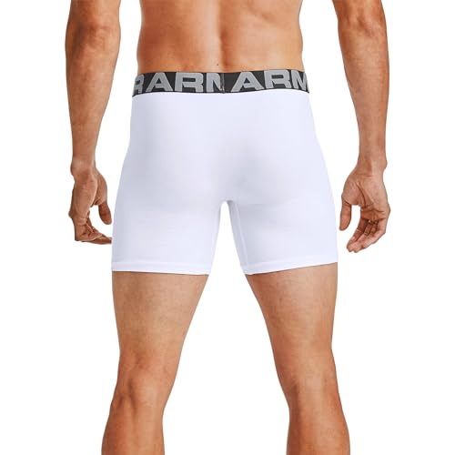 Under Armour Men's 3-Pack Performance Cotton Boxer Brief, 6" Inseam, All-Day Comfort & Ultra-Soft2