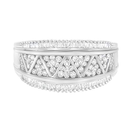 Haus of Brilliance 10kt White Gold 1 Carat TDW Diamond Modern Band Ring (I-J,I1-I2)