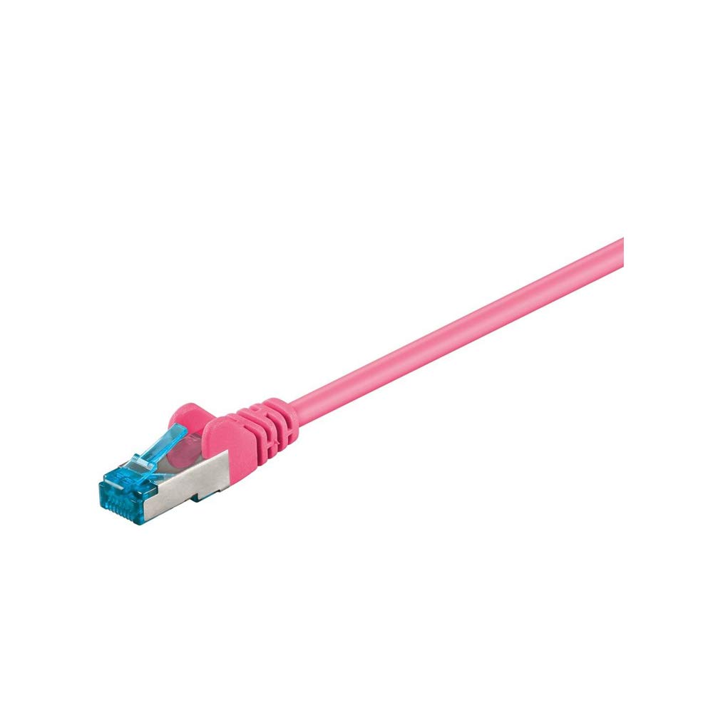 Goobay 93817 CAT 6a Patch Cable, S/FTP PiMF, Magenta, 5m Length