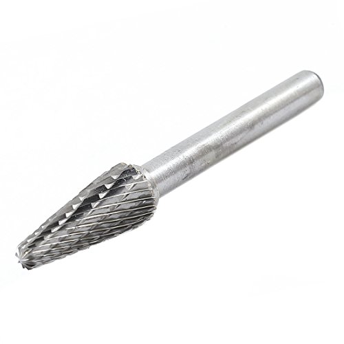 Aexit 10mm x Body Repair Tools 6mm Taper Shape Double Cut Tungsten Carbide Rotary Grinding Diamond Grinders & Polishers Mounted Point