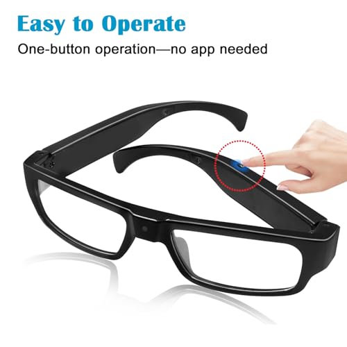 Image of Eye4Spy Hidden Camera Glasses - 1080P HD Wearable Mini Spy Eyewear for Personal Security | Rechargeable - 100 Minutes Backup | Supports microSD Card up to 128GB (Card not Included) - Model