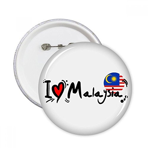 Badge J'aime la Malaisie cadeau original pour amateurs de décoration textile