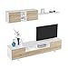 Habitdesign Mueble de Salon Moderno, Modulos Comedor, Modelo Belus, Acabado en Blanco...