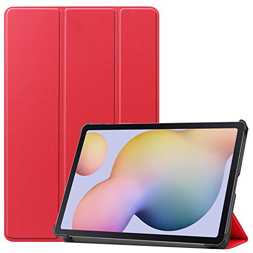 Image of Premium Shock Proof Stand Folio Multi Viewing Angles Hard PC Clear Back Case Cover Compatible with Samsung Galaxy Tab S8 /S7 11 inch Tablet (Red)