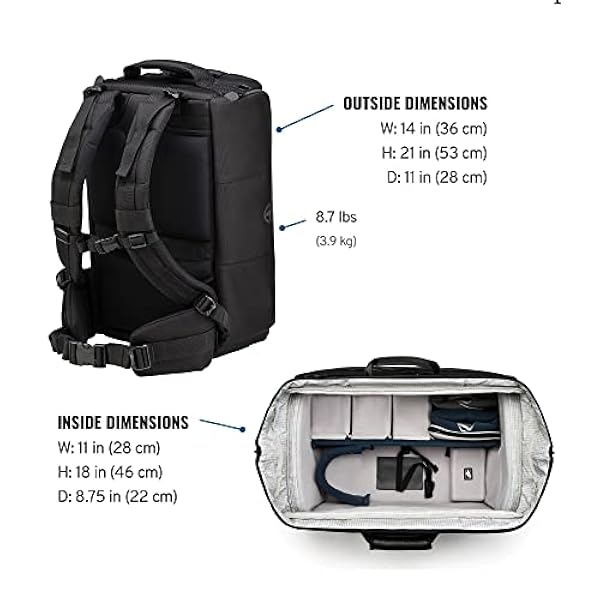 Tenba 637-511 Cineluxe, zwart, zwart (zwart), 54 cm, Rugzak