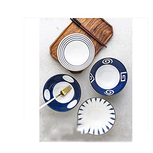 Teller- und Schüssel-Sets aus Keramik, traditionelle Reisschüsseln, Dip-Schüsseln aus Keramik für Sushi, Snacks und Soja, 800 ml, Pinch-Schüsseln für die Küche,