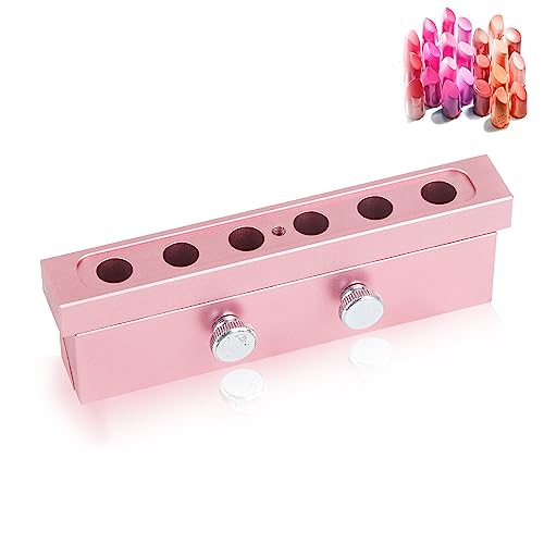 DIY Lipstick Maker Aluminum Alloy Lip Balm Mold Rose Gold 6 Hole Easy Color Customization for Homemade Lipstick Enthusiasts