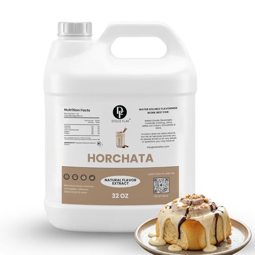 Dolce Flav Horchata Flavoring for Drinks &amp; Desserts, Restaurant Size, 32 Oz