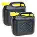 Produktbild Smartweb 2er Set 20 Liter Kanister Maße: 38 x 38 x 16cm (BxHxT) Benzinkanister Dieselkanister mit Trichter Kunststoff von Lennox