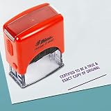 Printtoo Certifié Conforme Et Copie Exacte Du Tampon En Caoutchouc Auto-Encreur Original Pré, Tampon De Bureau Encré, Papeterie Professionnelle Pour Le Bureau À Domicile, 38 X 14 Mm, Violet