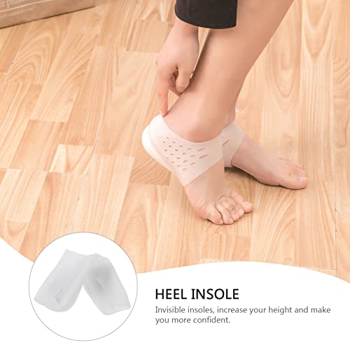 Image of Healifty Height Increase Soles Heels Sleeve Gel Heel Height Invisible Elevators Arch Support Pads Heel Protectors Cushion Insole for Pain Relief (4cm)