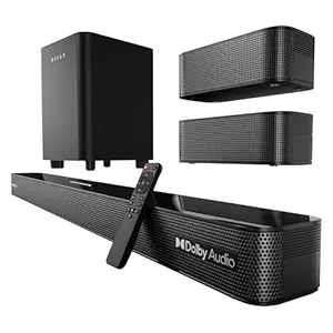 Boult Newly Launched X625 5.1ch Dolby Digital 625W Bluetooth Soundbar with Down-Firing Subwoofer Surround Sound Home Theatre, Dedicated DSP, USB/HDMI/AUX & Optical Fiber Connectivity Speaker for TV