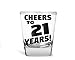 AW Fashions Cheers to 21 Years - 21st Birthday Gift - Party Shot Glass