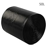 Plástico, sin olor Lesbye Bolsa de Basura 50 L, 125 Bolsas, Color Negro
