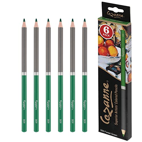 S Forest Green 6 Pack - Highly-pigmented Drawing Pencils - Coloring Pencils For Drawing, Blending, Coloring, And More
