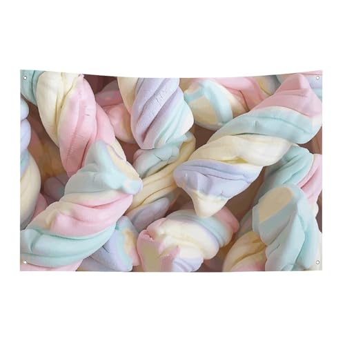 Drapeau de jardin guimauves pour décoration de cour extérieure