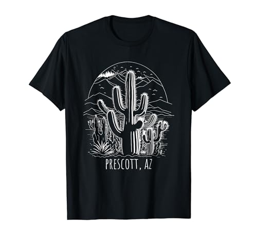 Prescott, AZ, EE. UU. Diseño de escena del desierto de cactus Camiseta