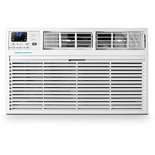Emerson Quiet Kool 12,000 BTU 230V 4 in 1 Through-the-Wall Air Conditioner, Heater, Dehumidifier, and Fan, For Roms up to 550 Sq. Ft., with Remote Control and 24H-Timer