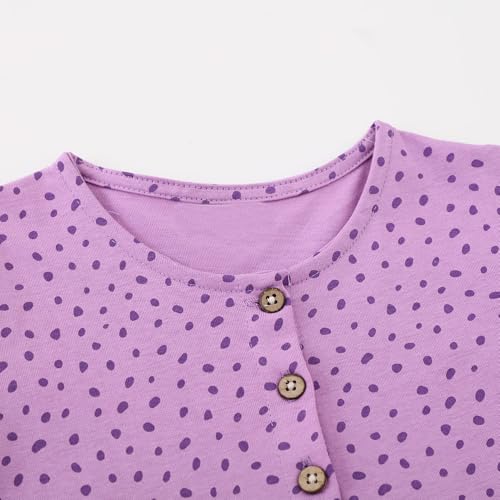 Image of Girls Cotton Long Sleeve Casual Cartoon Appliques Striped Jersey Dresses