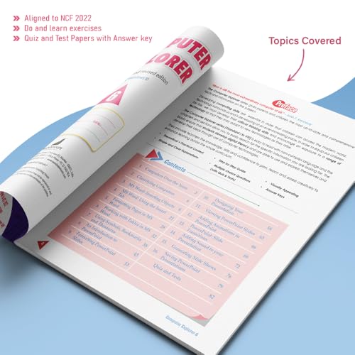Image of Woodsnipe Computer Skills Book for Secondary Class 6, Age 10 to 11 with Multiple Choice Questions and Answer Keys | Learn Advanced MS Word and Powerpoint with Real Screenshots, Quiz & Tests