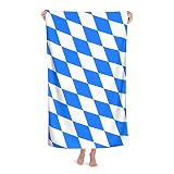 Strandtuch Flagge von Bayern Erwachsene Reise Mikrofaser Großes Badetuch Weiche Saugfähige Stranddecke 80X130CM