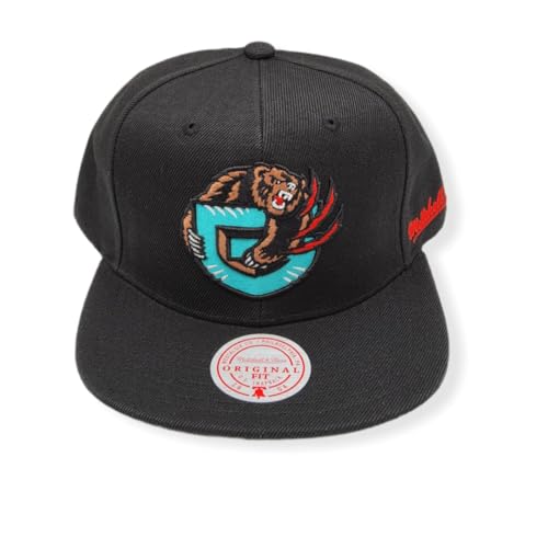 Memphis Grizzlies Mitchell & Ness NBA Snapback Cap Hat Teal Crown/Visor Team Color Logo English Text/Script Back Logo