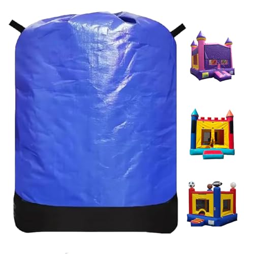 Image of Bounce House Storage Bag, Heavy Duty Water-Resistant Inflatable Storage Bag with Drawstring, Blue,Flat 39" x 47"