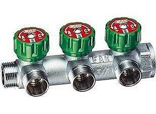 3850 1G18 1"X18 3 voies mâle-femelle collecteur arrêts manuels RUBBER FAR
