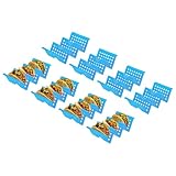 QUARKZMAN 8 Stück Taco Halter Aus Plastik Halter Für Bis Zu 3 Tacos Durchbrochener Taco Schalen Halter Spülmaschinen Und Mikrowellengeeignet Blau