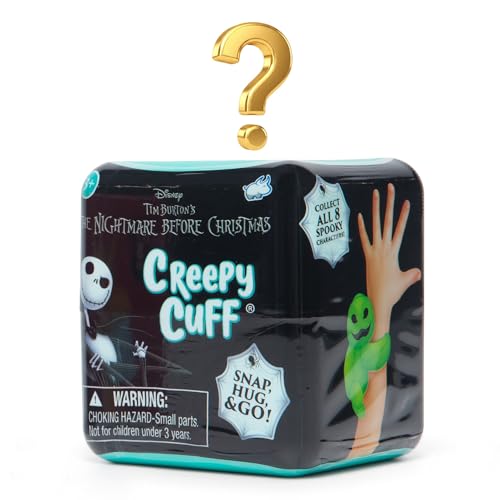 Disney Tim Burton's The Nightmare Before Christmas Creepy Cuffs Series 1 – Mystery Plush Slap Bracelet – 8 Characters to Collect, with Jack, Sally & Oogie Boogie – Bulls i Toy Cutie Cuffs