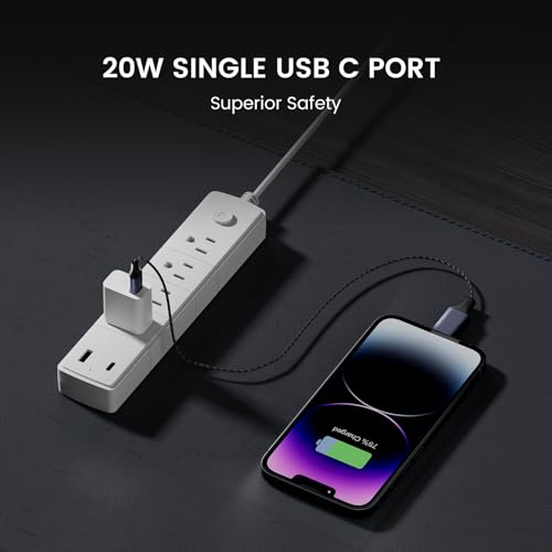 Image of DeperAI 20W GaN III Fast Charger | PD 3.0, UFCS, MFi Certified | Universal USB-C for iPhone, iPad, Samsung & More | Compact, Safe & Stylish (White)