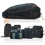 ✈️ NIE WIEDER UNORDNUNG AUF REISEN: Die Packtaschen für Koffer und Rucksack sorgen durch Kompression der Packtaschen für fast doppelten Platz im Gepäck und ermöglichen eine Trennung der Kleidung