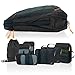 Produktbild Packing Cubes Set für Koffer und Rucksack [7-teilig] mit Wäschebeutel - mehr Platz im Koffer oder Backpack durch Kompression  Packtaschen für Koffer als Dein Travel Organizer (schwarz)