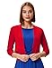 GRACE KARIN Women's Cropped Cardigan Red Christmas Sweaters Open Front Blouse Blazers for Teen Girls (Red,L)
