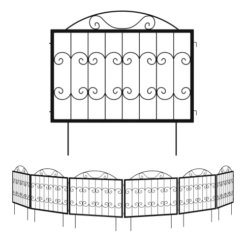 GlasFlength Valla de jardín de hierro forjado