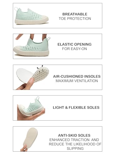 Image of ONYC Cloudy Toddlers's First Step Walking Shoes - Sea Green (Unisex for Boys and Girls)