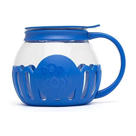 Ecolution Patented Micro-Pop Microwave Popcorn Popper with Temperature Safe Glass Cover