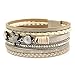 P Ammy Fashion® Women's Retro Multi-bands Leather Starfish Shell Bracelet Boho Cuff Bohemian Wrap Bracelets with Magnetic Clasp