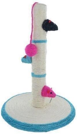 St@llion Cat Scratching Pole Scratch Post Activity Centre Play Toys Climbing Sisal Mouse and Ball 40cm Playpost Toy Mouse Cats Claws Tree