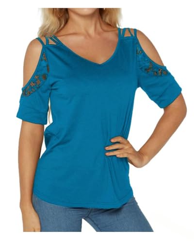 T-shirt bleu femme Saodimallsu taille 2L ne feutre pas ne retrecit pas au lavage