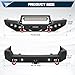 POFENZE 1999-2004 WJ Front and Rear Bumper Set, 2nd Gen Grand Cherokee WJ Offroad Bumper Equipped with Winch Plate, 144W LED Light Bar, 18W Square Lights, D-Rings for 99-04 WJ